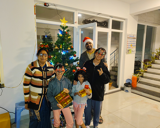Christmas Celebration – Hornbill Castle Homestay Valparai Festive decorations at Hornbill Castle during Christmas